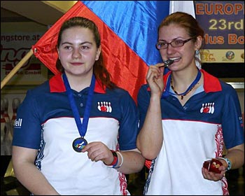 Серебряные призеры EYC-2013 Буланова и Коробкова